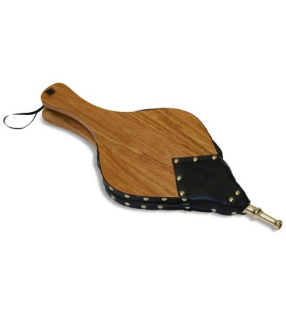 Plow &amp; Hearth Wood Stove Accessories | Fireplace &amp; Hearth Natural Light Grain Wood Bellows In A Natural Finish