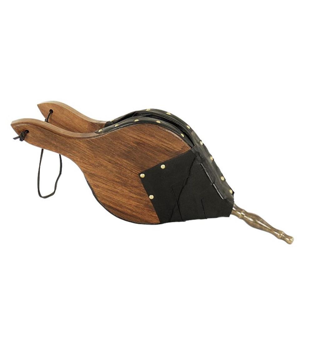 Plow &amp; Hearth Wood Stove Accessories | Fireplace &amp; Hearth Wood And Leather Country Bellow