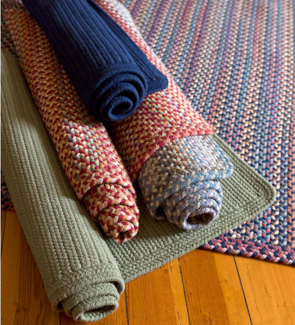 Plow &amp; Hearth Wool Rugs | Indoor Living Blue Ridge Rectangle Wool Braided Rugs