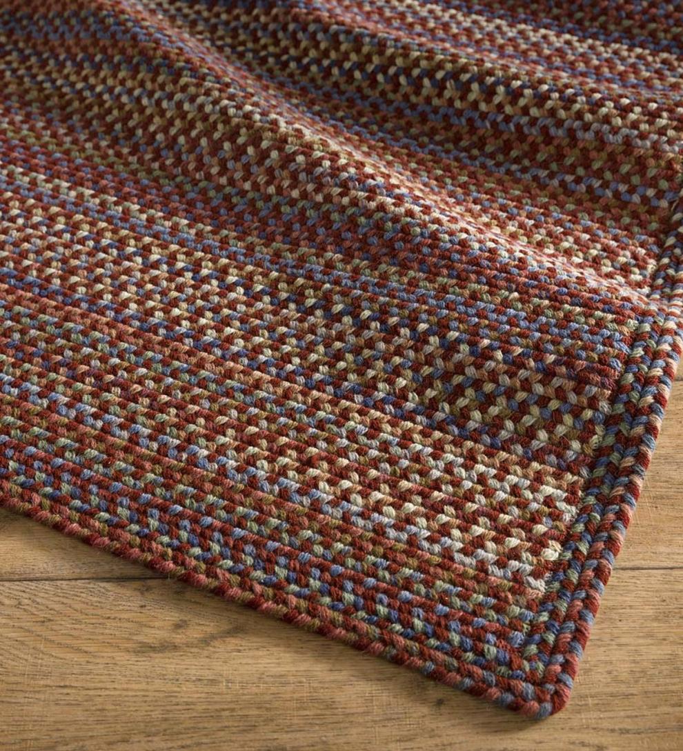 Plow &amp; Hearth Wool Rugs | Indoor Living Blue Ridge Rectangle Wool Braided Rugs