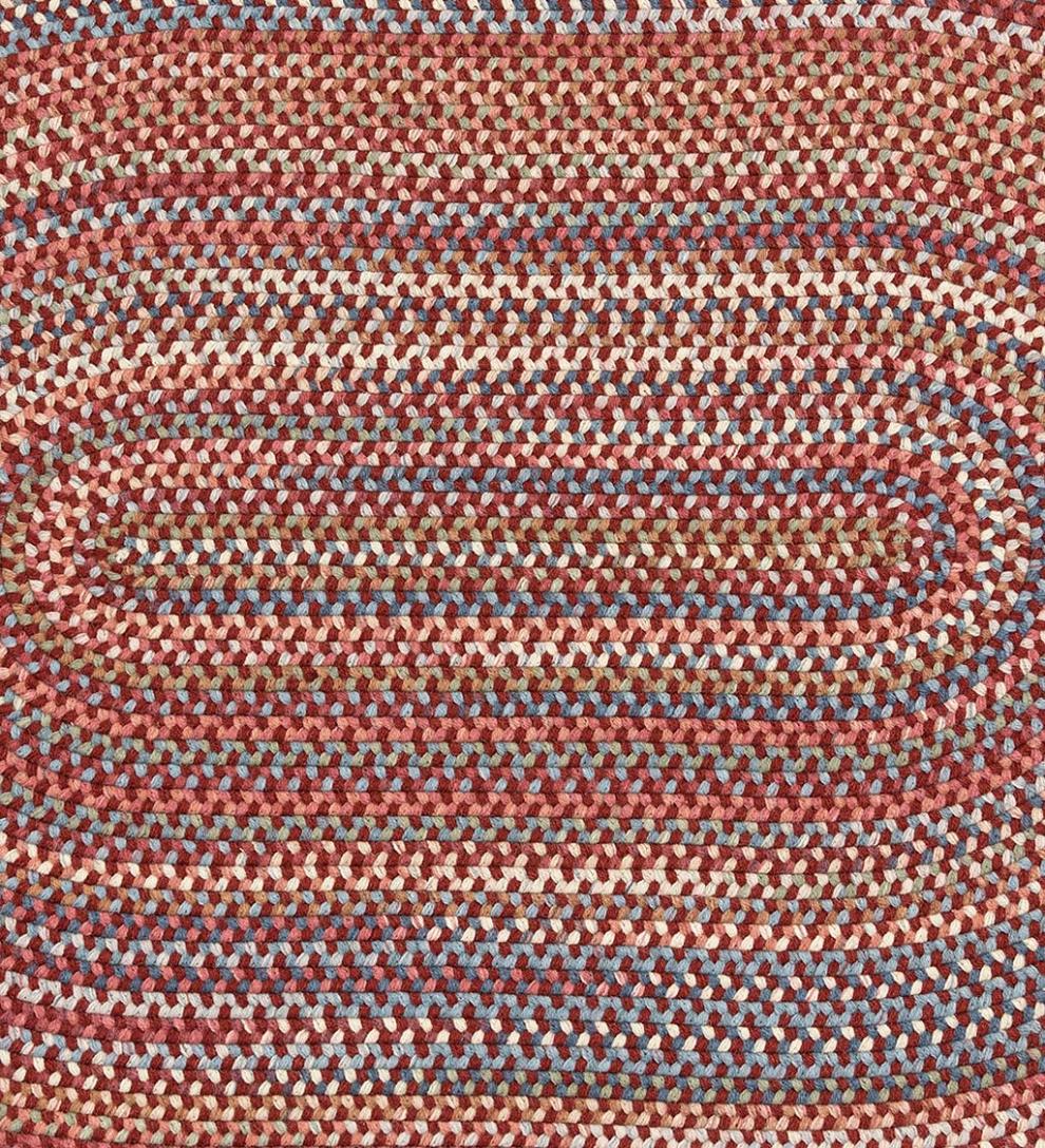 Plow &amp; Hearth Wool Rugs | Indoor Living Blue Ridge Wool Braided Oval Rugs, Made In Usa