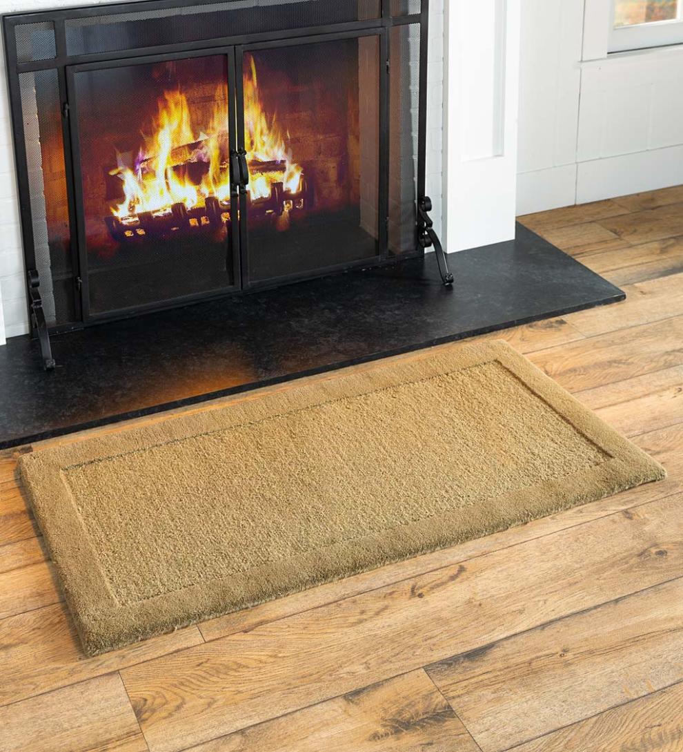 Plow &amp; Hearth Wool Rugs | Indoor Living Madrid Banded Wool Hearth Rug