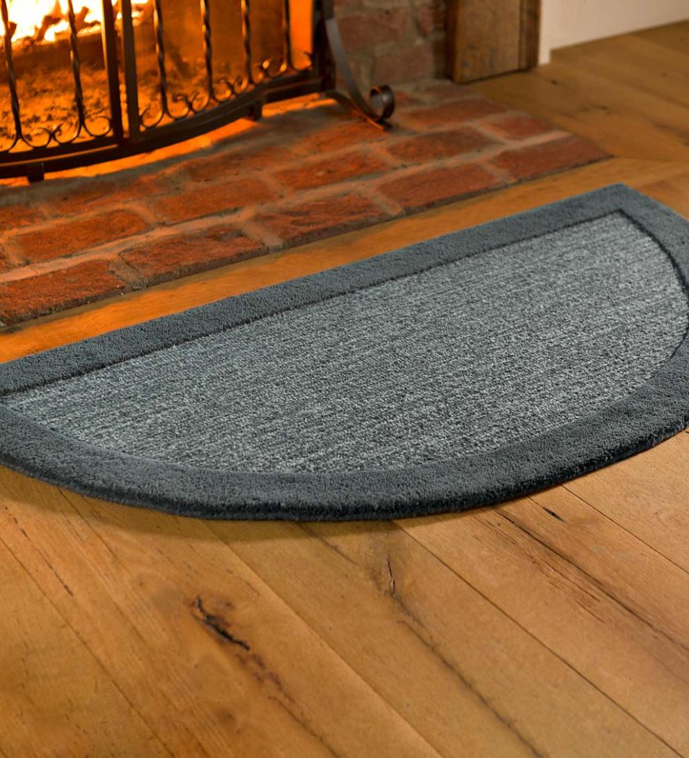 Plow &amp; Hearth Wool Rugs | Indoor Living Madrid Banded Wool Hearth Rug