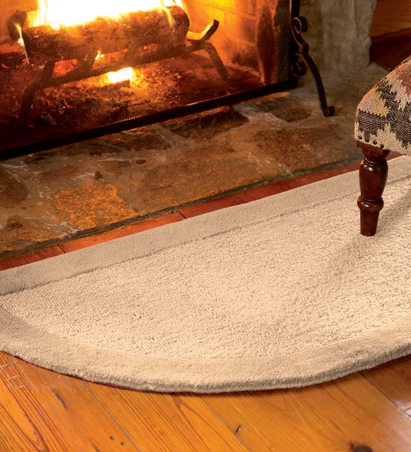 Plow &amp; Hearth Wool Rugs | Indoor Living Madrid Banded Wool Hearth Rug