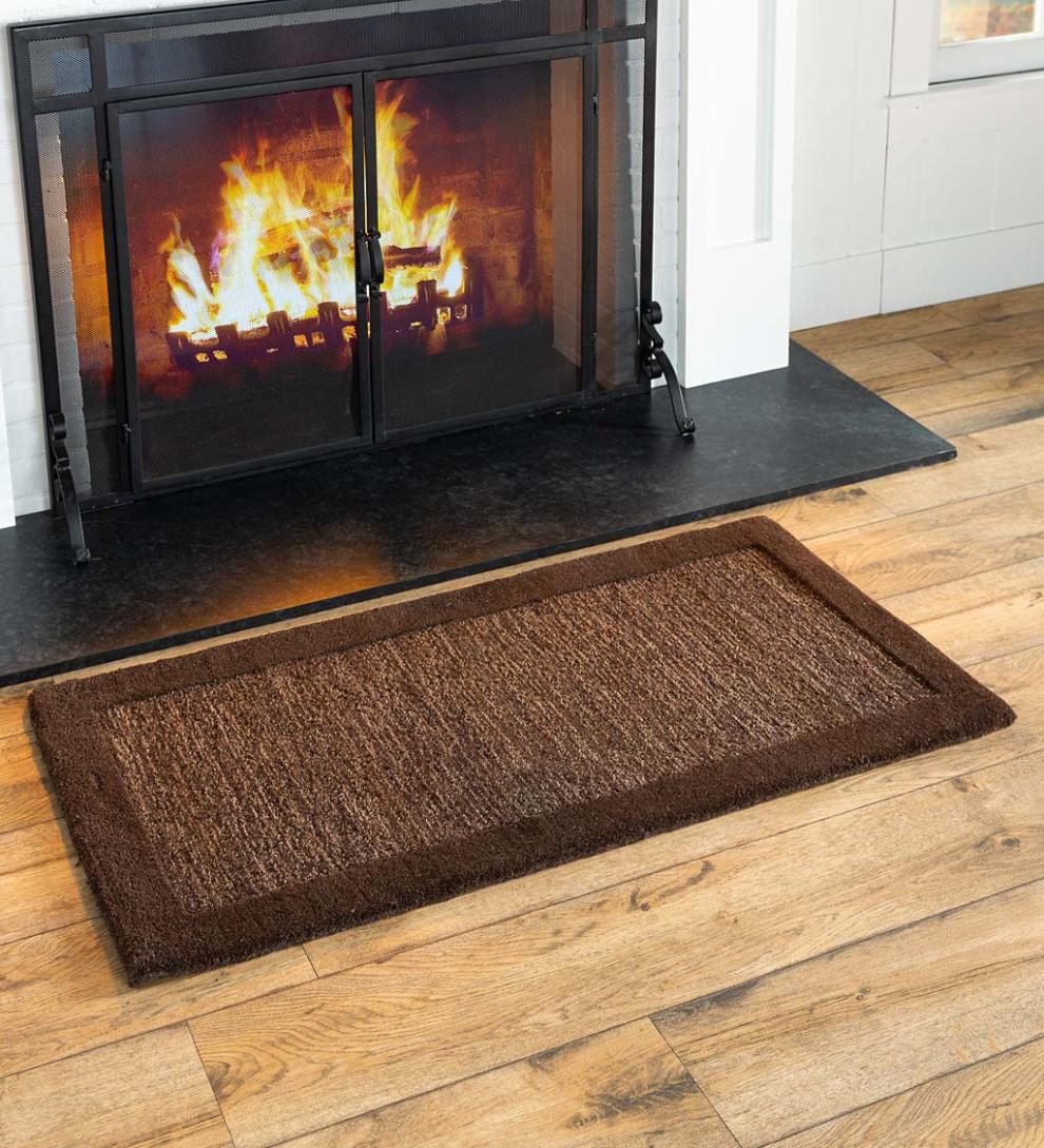 Plow &amp; Hearth Wool Rugs | Indoor Living Madrid Banded Wool Hearth Rug