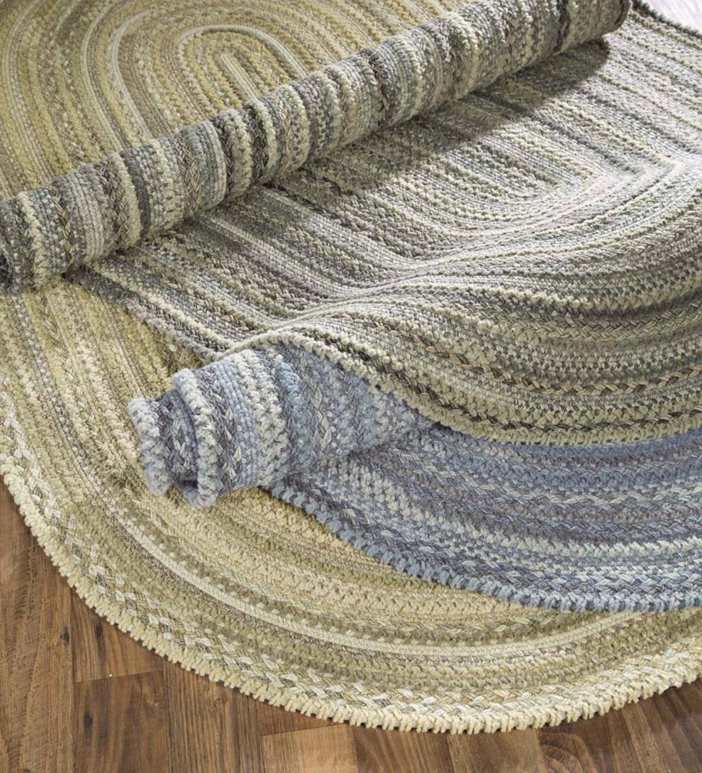Plow &amp; Hearth Wool Rugs | Indoor Living Oval Riverview Wool Blend Braided Rug