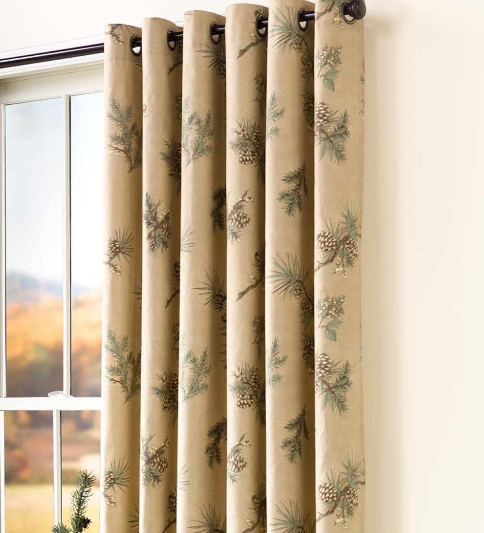Plow &amp; Hearth Insulated Curtains | Indoor Living Thermalogic&amp;Trade; Insulated Peaceful Pine Grommet-Top Curtains