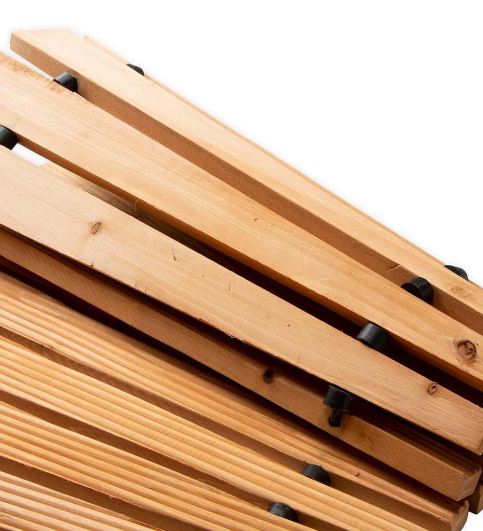 Plow &amp; Hearth Pathways &amp; Stepping Stones | Yard &amp; Garden 6'L Roll-Out Curved Hardwood Pathway