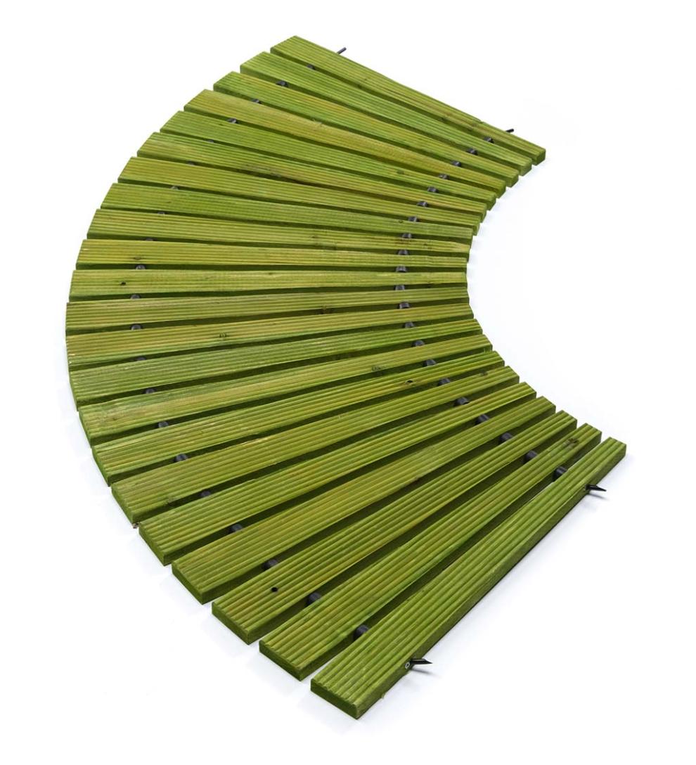 Plow &amp; Hearth Gardenworks® | Yard &amp; Garden 6'L Roll-Out Green Curved Hardwood Pathway