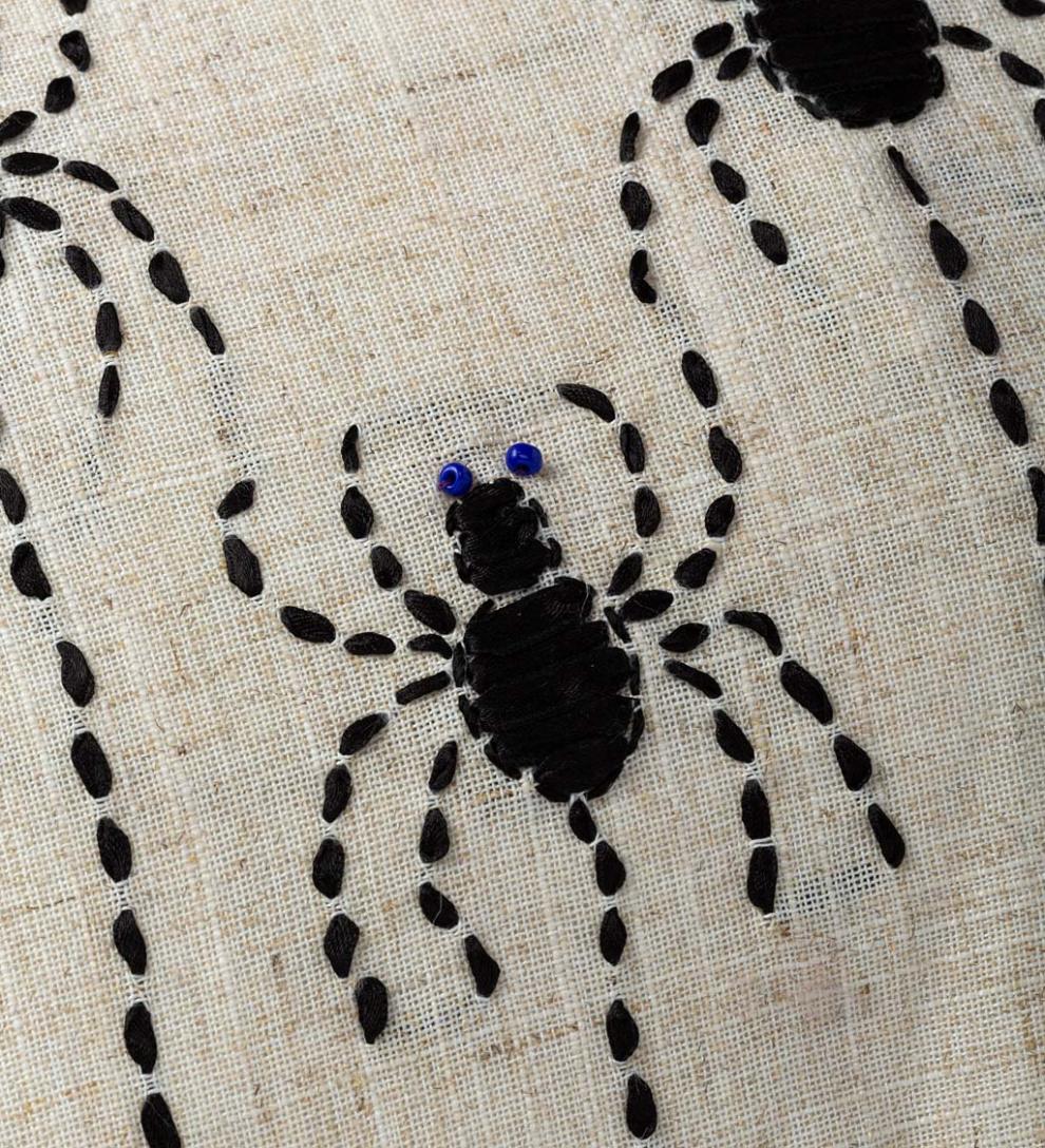 Plow &amp; Hearth Home Accents | Indoor Living Lighted Halloween Decorative Throw Pillow - Raven With Jack-O'-Lanterns