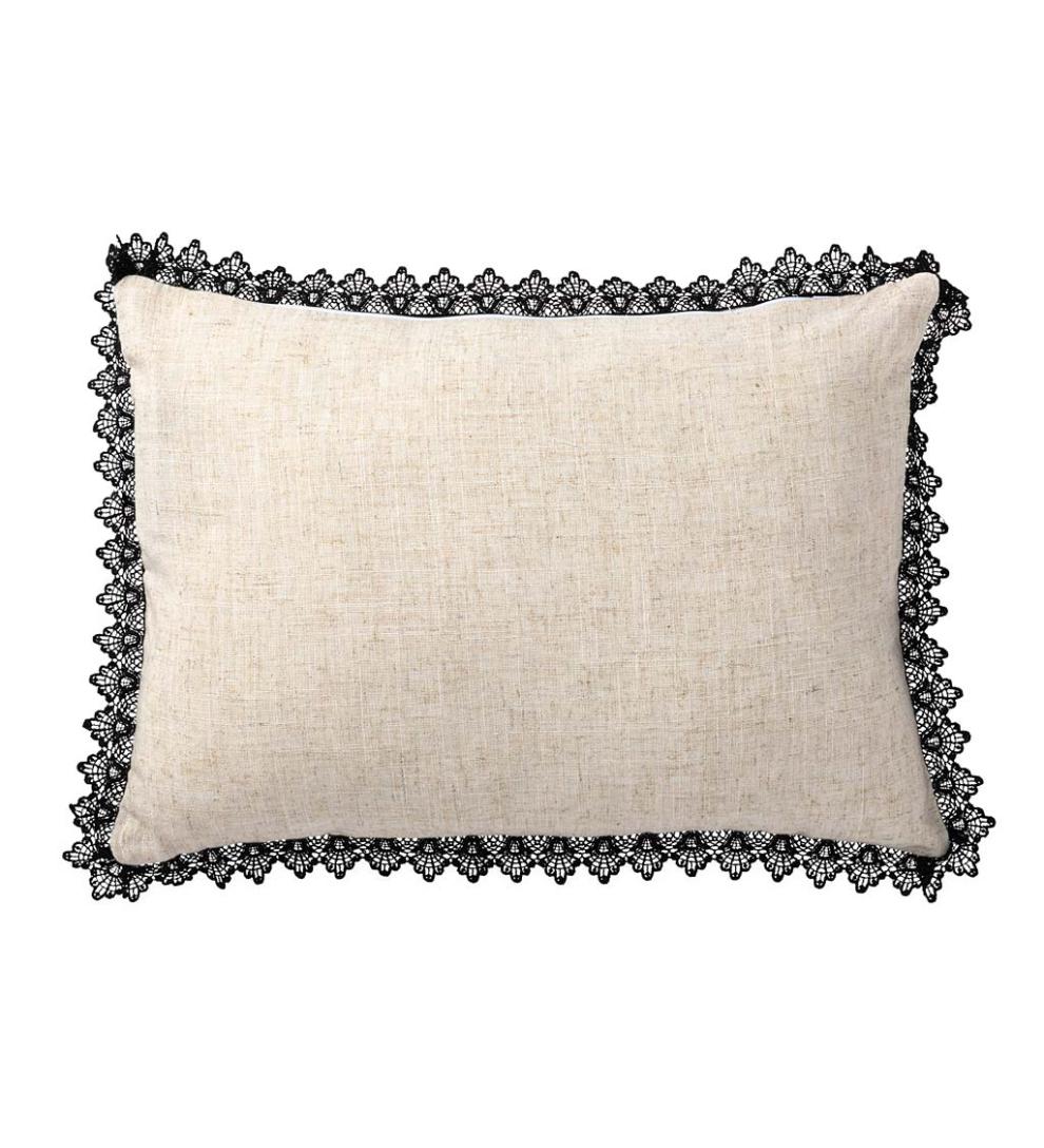 Plow &amp; Hearth Home Accents | Indoor Living Lighted Halloween Decorative Throw Pillow - Raven With Jack-O'-Lanterns