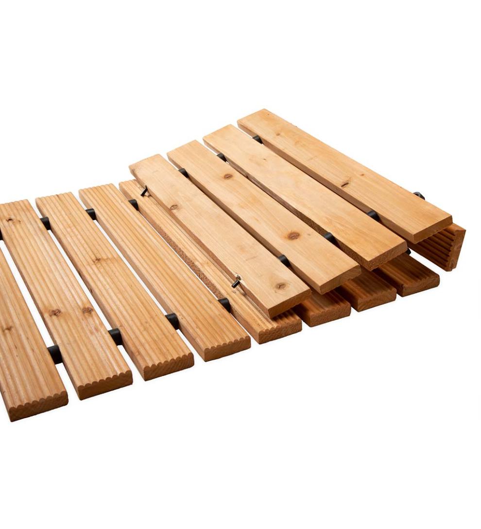 Plow &amp; Hearth Gardenworks® | Yard &amp; Garden 6' Portable Roll-Out Straight Hardwood Pathway