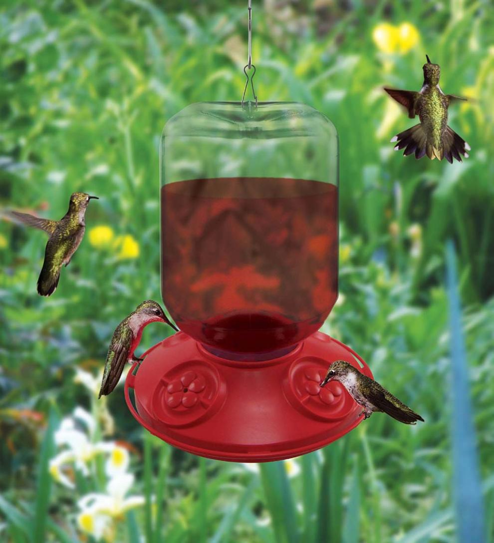 Plow &amp; Hearth Bird Feeders | Yard &amp; Garden Dr. Jb'S 48-Ounce Switchable Size Hummingbird Feeder