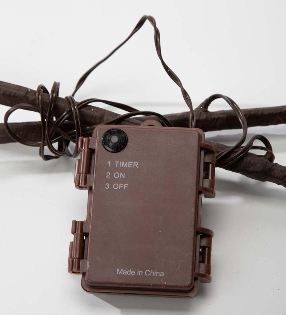 Plow &amp; Hearth Home Accents | Indoor Living Indoor/Outdoor Lighted Baby'S Breath Branches, Set Of 2