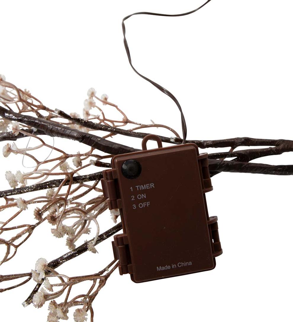 Plow &amp; Hearth Home Accents | Indoor Living Indoor/Outdoor Lighted Baby'S Breath Garland With Timer