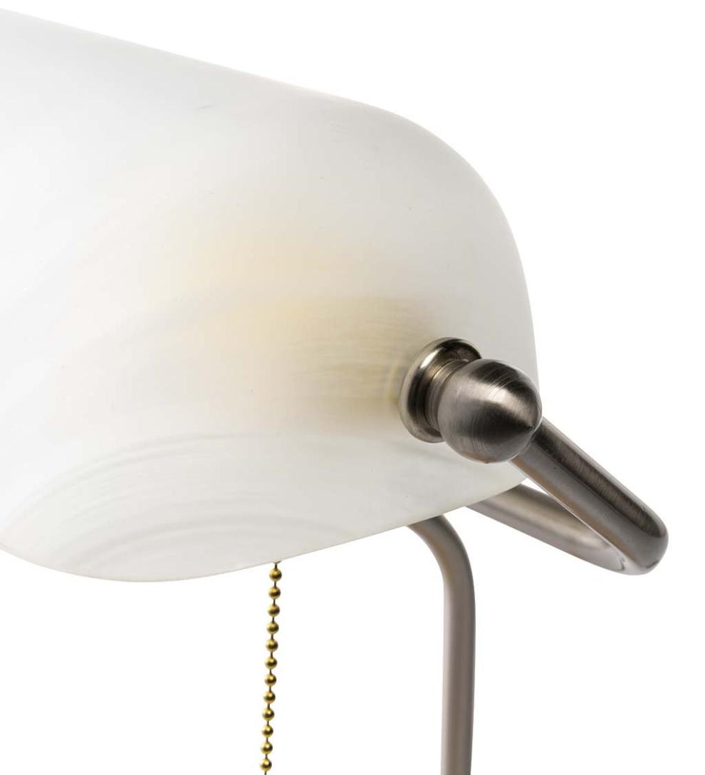 Plow &amp; Hearth Home Accents | Indoor Living Banker'S Desk Lamp With Wireless Charging Station