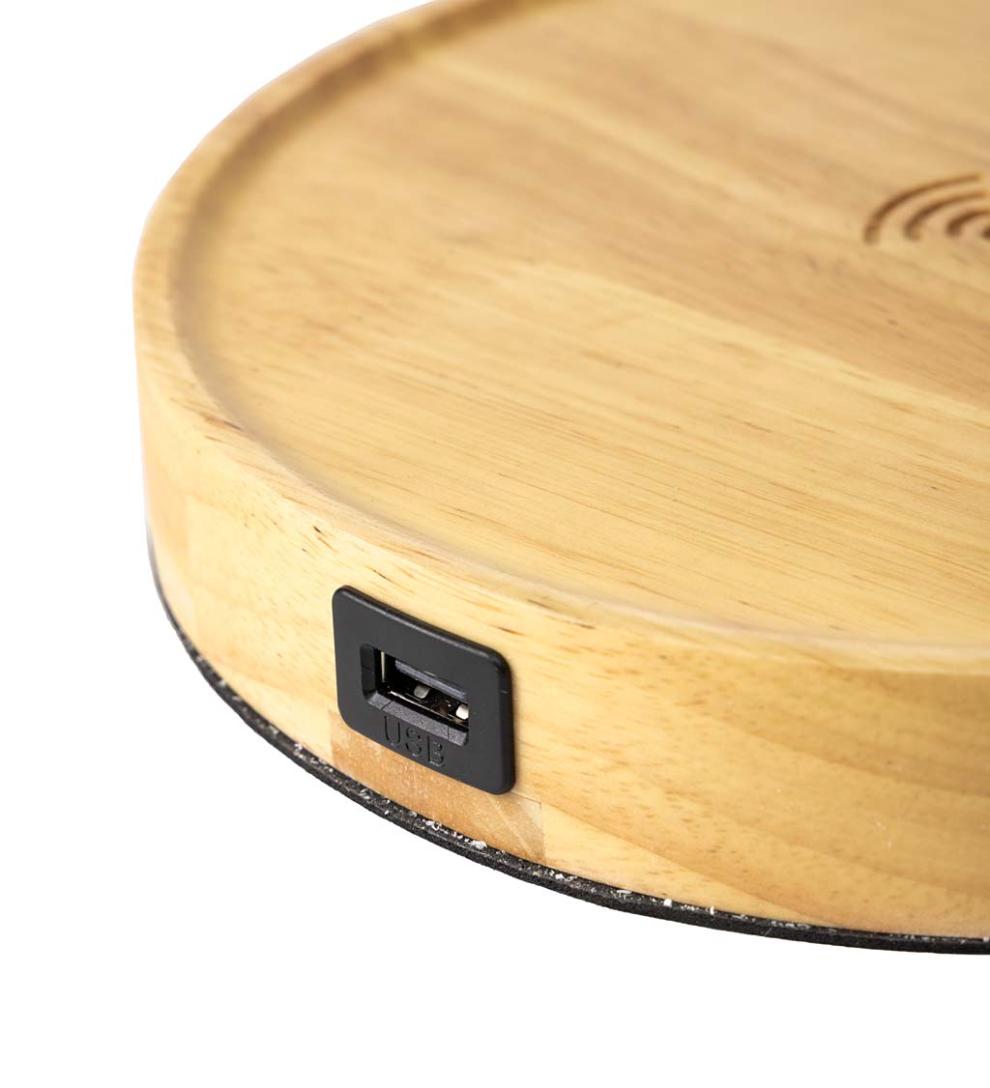 Plow &amp; Hearth Home Accents | Indoor Living Banker'S Desk Lamp With Wireless Charging Station