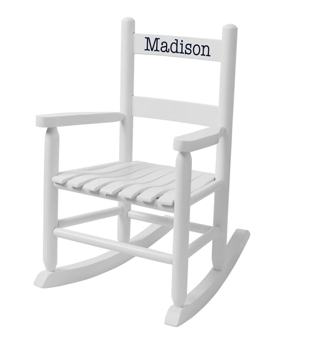 Plow &amp; Hearth Chairs &amp; Rockers | Indoor Living Child'S Oak Ladderback Rocker - Optional Personalization
