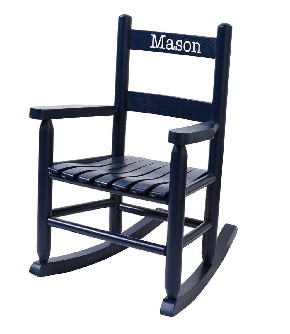 Plow &amp; Hearth Chairs &amp; Rockers | Indoor Living Child'S Oak Ladderback Rocker - Optional Personalization
