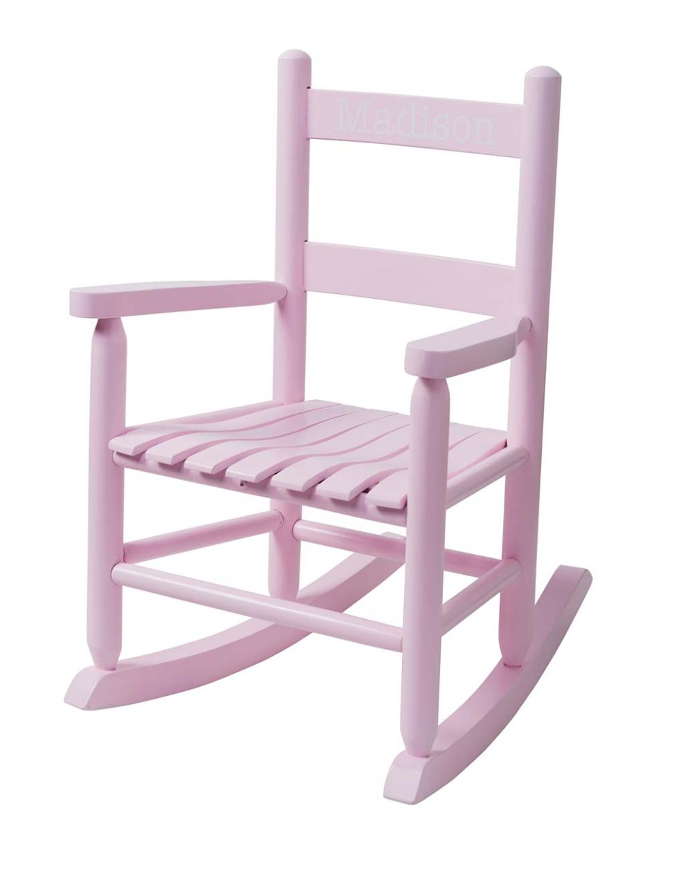 Plow &amp; Hearth Chairs &amp; Rockers | Indoor Living Child'S Oak Ladderback Rocker - Optional Personalization