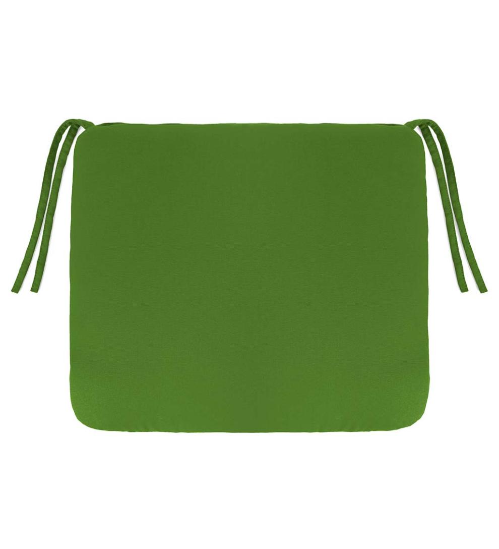 Plow &amp; Hearth Outdoor Furniture Cushions | Outdoor Living Sunbrella Classic Chair Cushion With Ties, 16" Sq. X 3" - Bandana