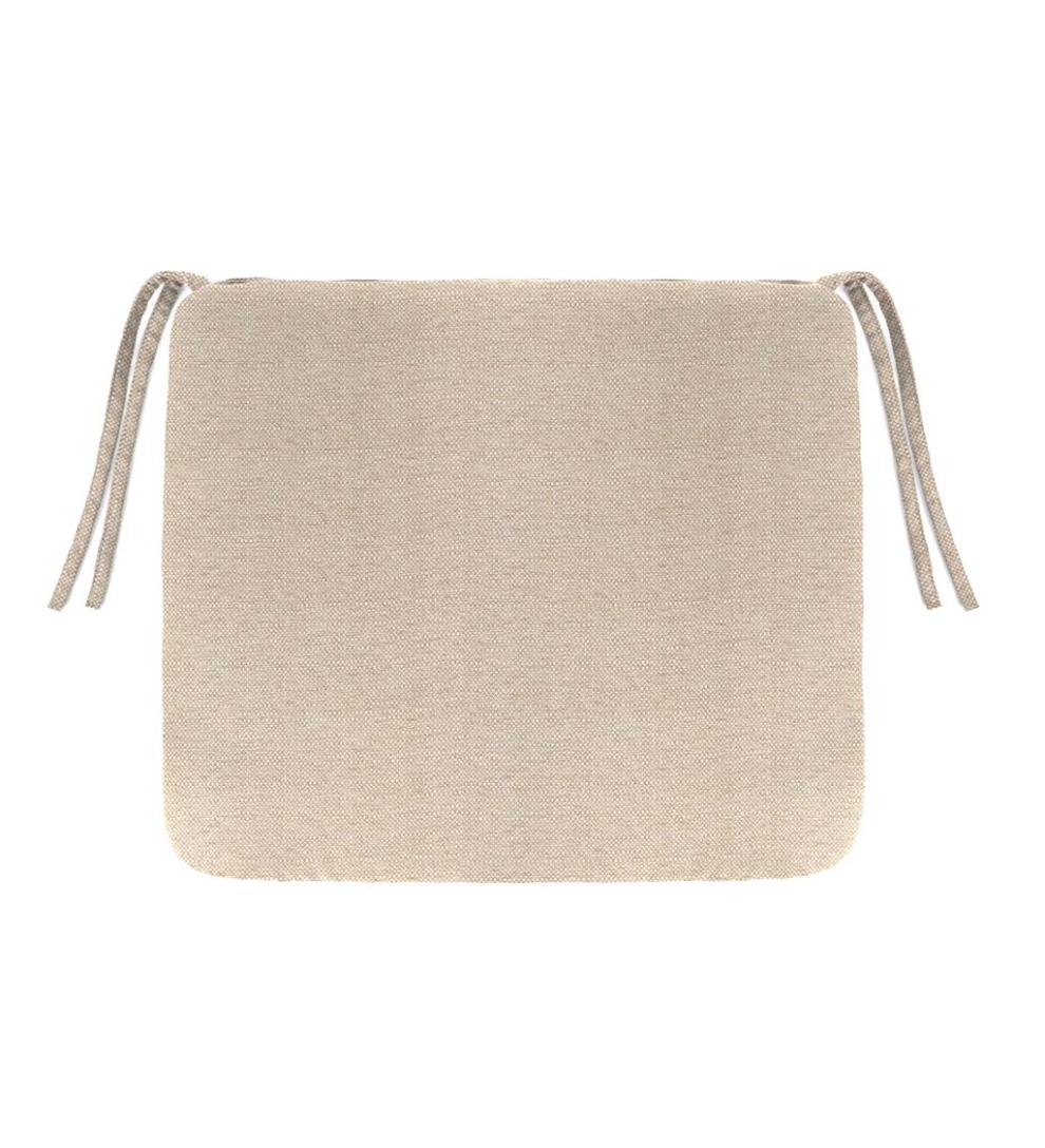 Plow &amp; Hearth Outdoor Furniture Cushions | Outdoor Living Sunbrella Classic Chair Cushion With Ties, 16" Sq. X 3" - Bandana