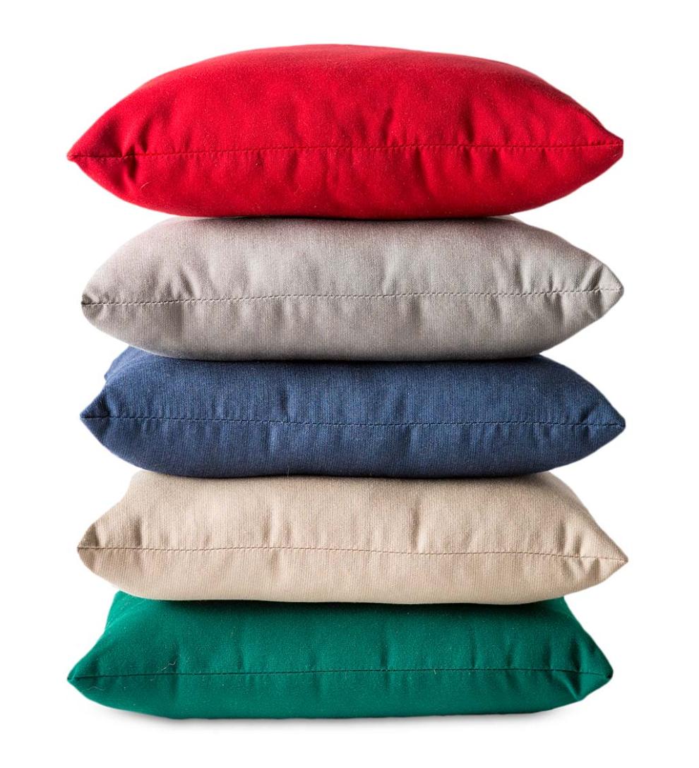 Plow &amp; Hearth Outdoor Furniture Cushions | Outdoor Living Sunbrella Throw Pillow, 22" Sq. X 8" - Bandana