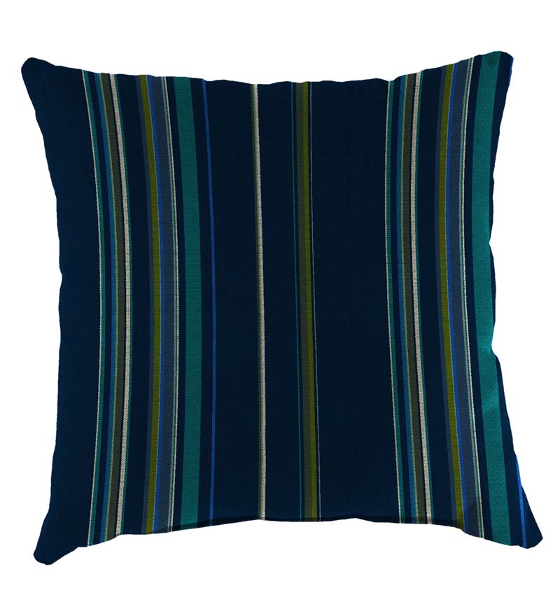 Plow &amp; Hearth Outdoor Furniture Cushions | Outdoor Living Sunbrella Throw Pillow, 22" Sq. X 8" - Bandana