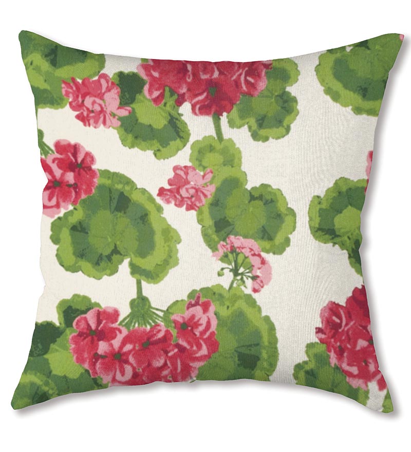 Plow &amp; Hearth Outdoor Furniture Cushions | Outdoor Living Polyester Classic Throw Pillow, 22" Sq. X 8" - Forest Green