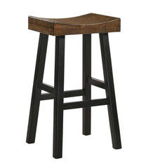 Plow &amp; Hearth Kitchen &amp; Bar Stools | Indoor Living 30" Wood Saddle Bar Stool - Antique White