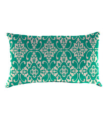 Plow &amp; Hearth Outdoor Furniture Cushions | Outdoor Living Polyester Classic Lumbar Pillow, 19" X 12" X 5½" - Rose Garden