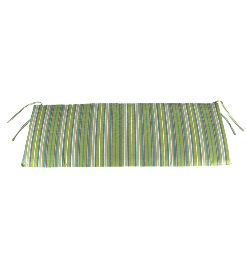 Plow &amp; Hearth Outdoor Furniture Cushions | Outdoor Living Sunbrella Classic Swing/Bench Cushion, 47" X 16" X 3" - Bandana
