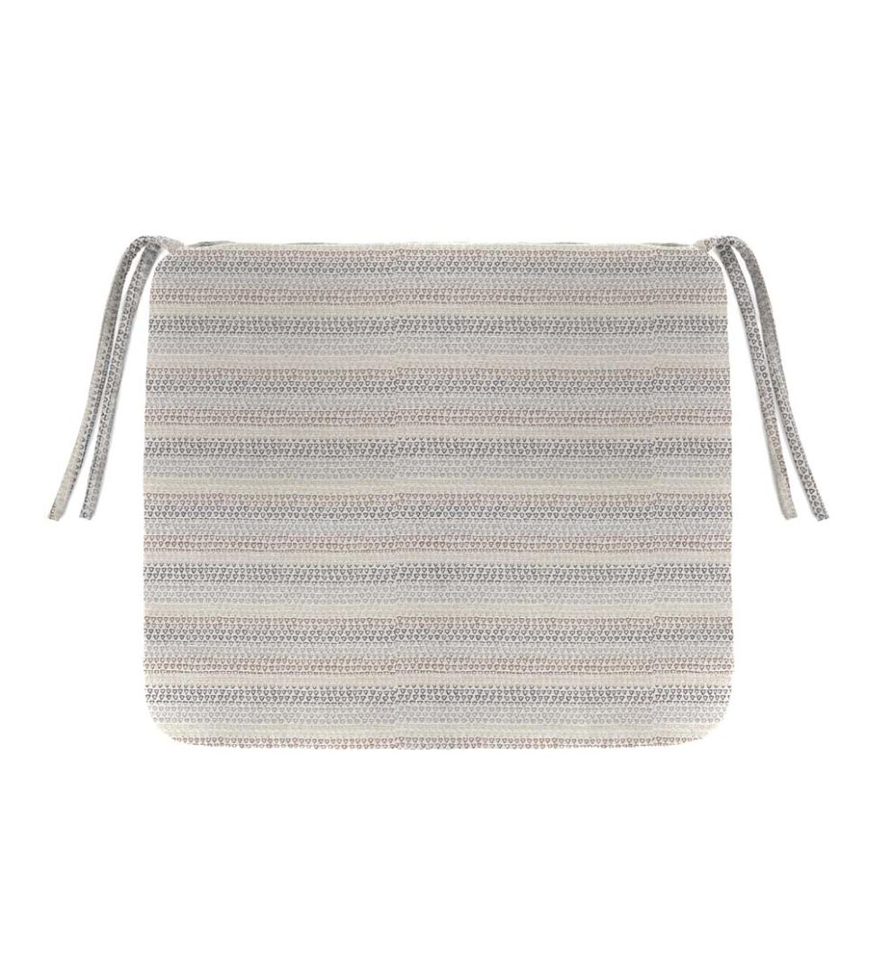 Plow &amp; Hearth Outdoor Furniture Cushions | Outdoor Living Sunbrella Classic Chair Cushion With Ties, 18½" X 16½" X 3" - Bandana