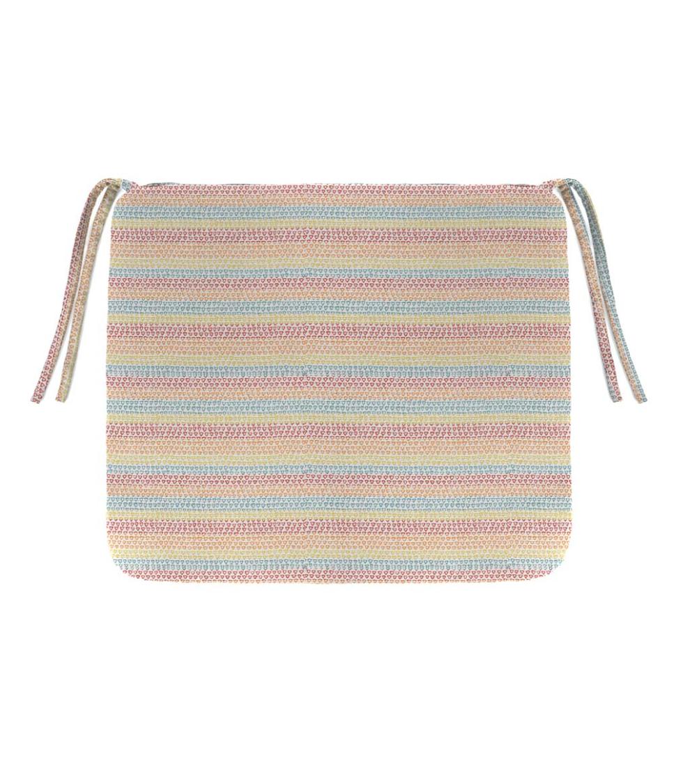 Plow &amp; Hearth Outdoor Furniture Cushions | Outdoor Living Sunbrella Classic Chair Cushion With Ties, 19¾" X 17½" X 3" - Bandana