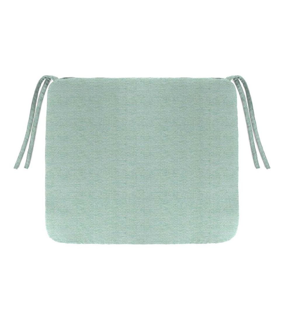 Plow &amp; Hearth Outdoor Furniture Cushions | Outdoor Living Sunbrella Classic Chair Cushion With Ties, 19¾" X 17½" X 3" - Bandana