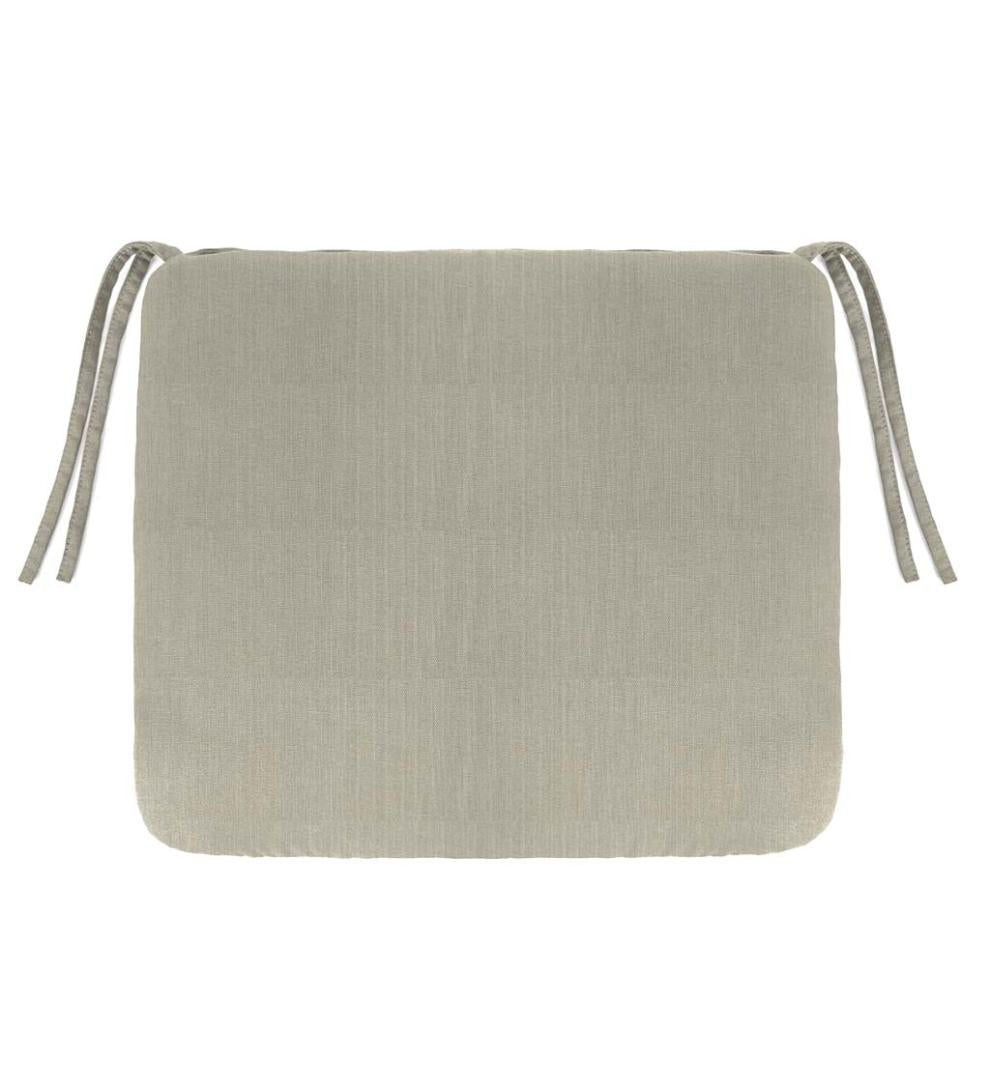 Plow &amp; Hearth Outdoor Furniture Cushions | Outdoor Living Sunbrella Classic Chair Cushion With Ties, 19¾" X 17½" X 3" - Bandana