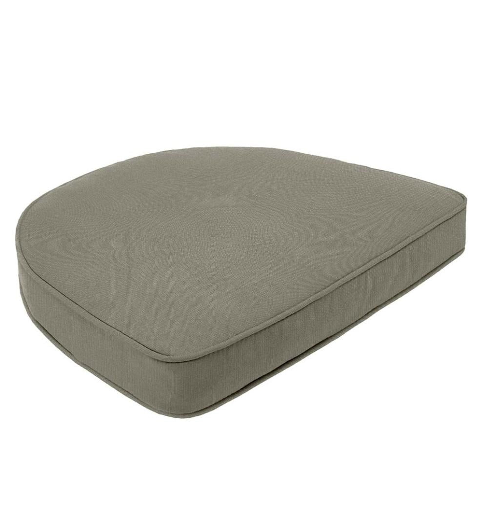 Plow &amp; Hearth Outdoor Furniture Cushions | Outdoor Living Sunbrella Chair Cushion With Rounded Back, 18" X 17¾" X 3" - Bandana