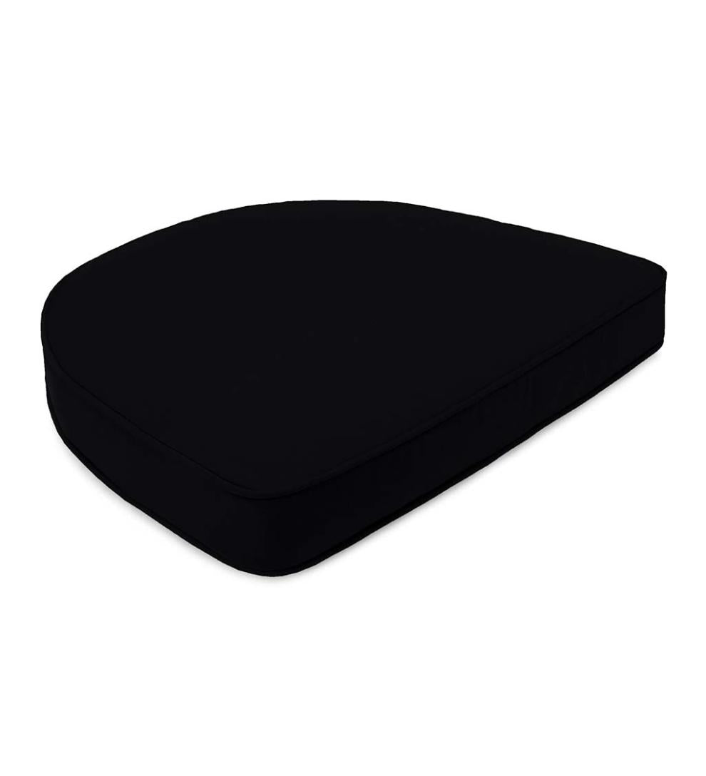 Plow &amp; Hearth Outdoor Furniture Cushions | Outdoor Living Sunbrella Chair Cushion With Rounded Back, 18" X 17¾" X 3" - Bandana