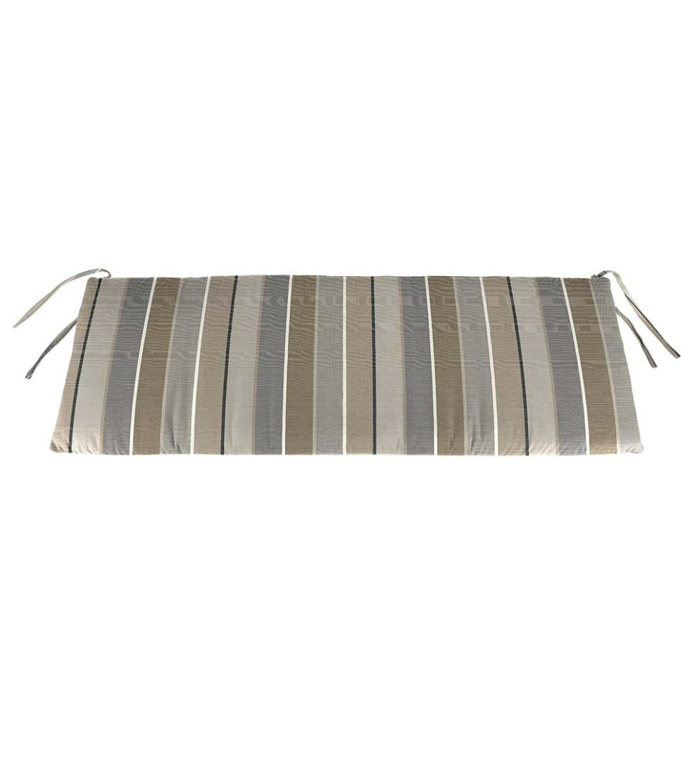 Plow &amp; Hearth Outdoor Furniture Cushions | Outdoor Living Sunbrella Classic Swing/Bench Cushion, 57" X 18¾" X 3" - Bandana