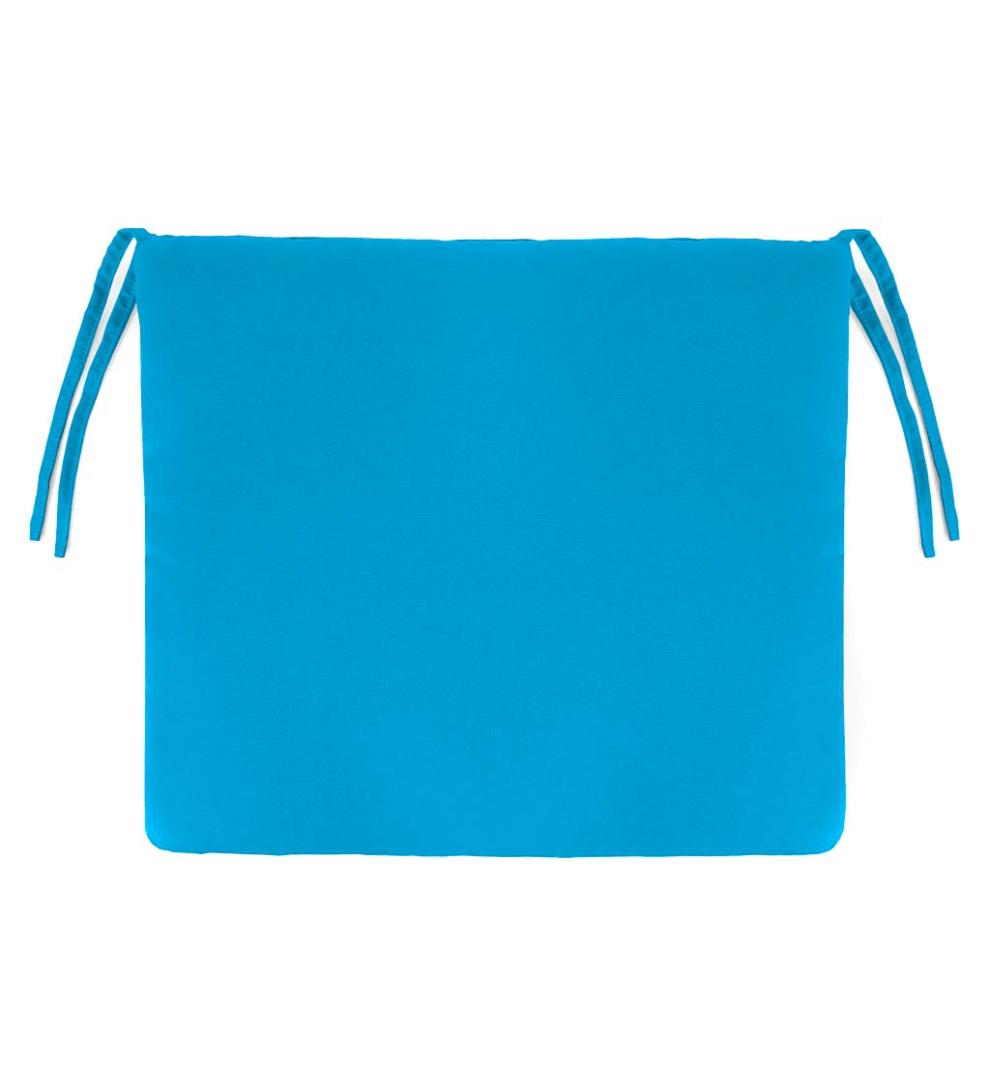 Plow &amp; Hearth Outdoor Furniture Cushions | Outdoor Living Sunbrella Chair And Adirondack Seat Cushion With Ties, 20½" X 19" X 2½" - Bandana