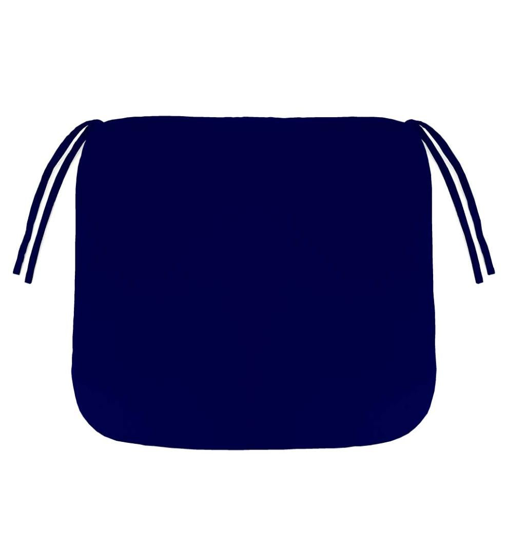 Plow &amp; Hearth Outdoor Furniture Cushions | Outdoor Living Polyester Classic Chair Cushion With Ties, 19½" X 19" X 3" - Forest Green