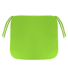 Plow &amp; Hearth Outdoor Furniture Cushions | Outdoor Living Polyester Classic Chair Cushion With Ties, 19½" X 19" X 3" - Forest Green