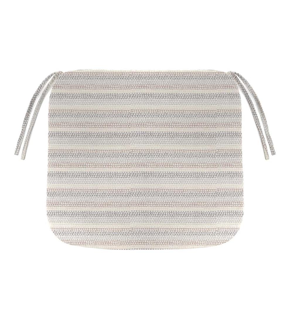 Plow &amp; Hearth Outdoor Furniture Cushions | Outdoor Living Sunbrella Chair Cushion With Ties, 19½"X 19"X 3" - Bandana