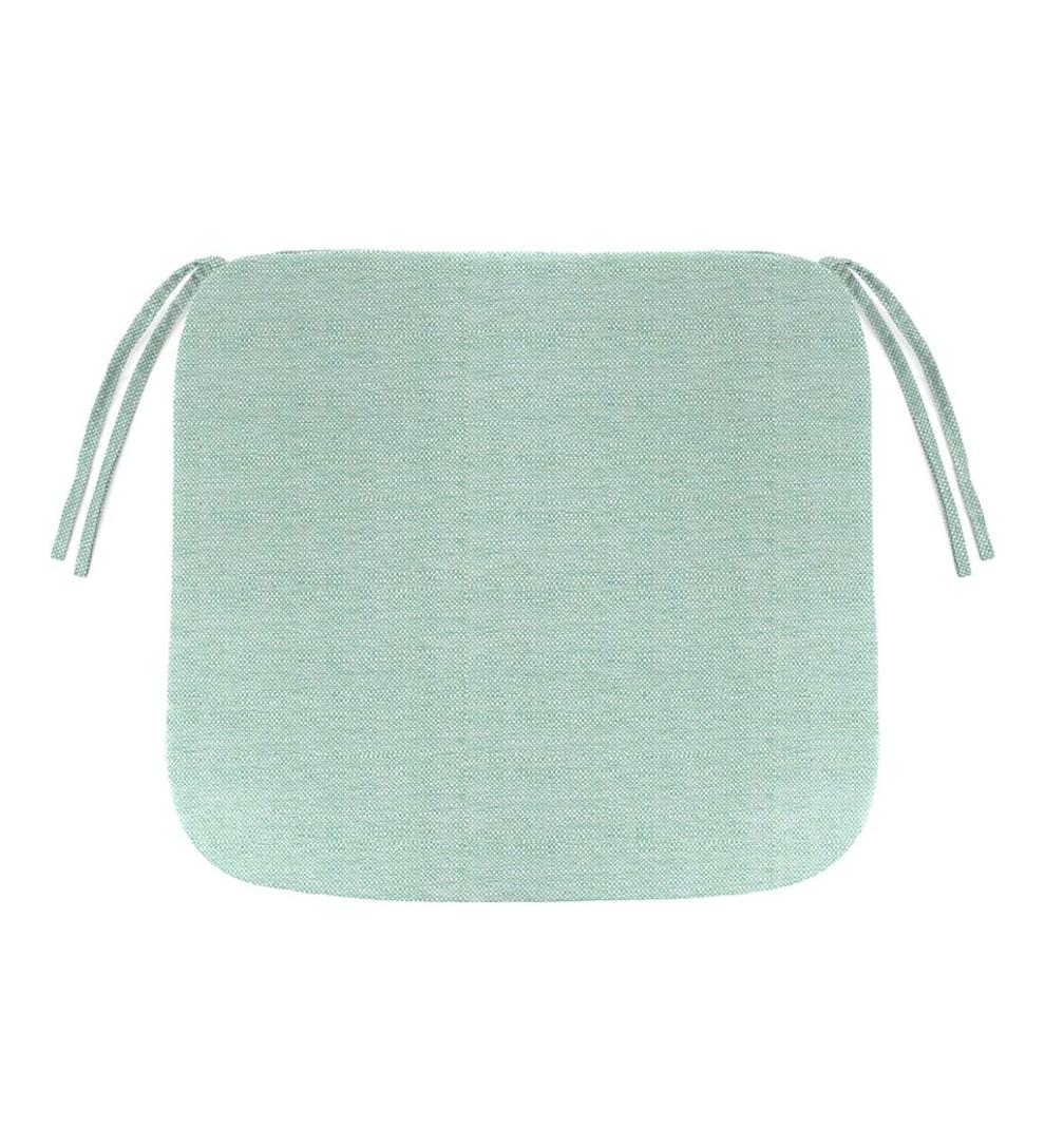 Plow &amp; Hearth Outdoor Furniture Cushions | Outdoor Living Sunbrella Chair Cushion With Ties, 19½"X 19"X 3" - Bandana