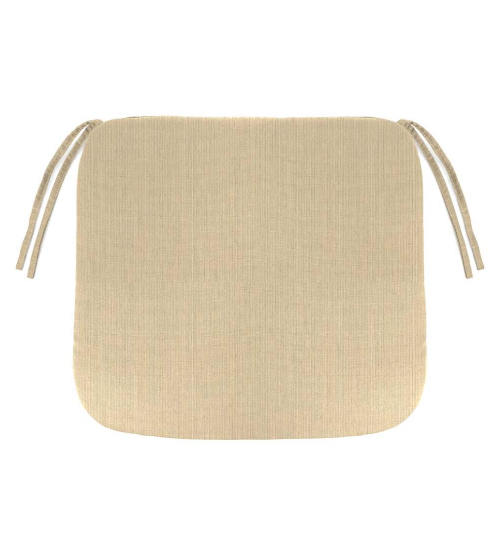 Plow &amp; Hearth Outdoor Furniture Cushions | Outdoor Living Sunbrella Chair Cushion With Ties, 19½"X 19"X 3" - Bandana