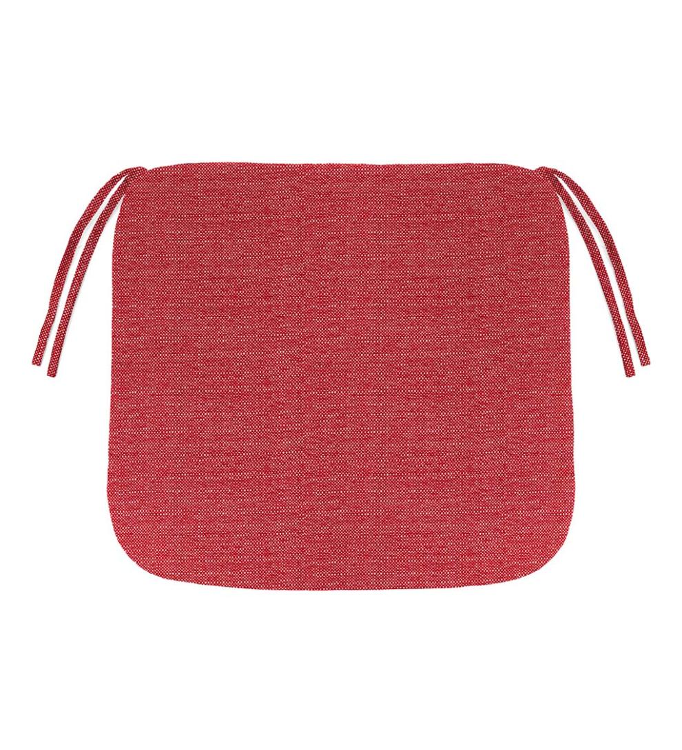 Plow &amp; Hearth Outdoor Furniture Cushions | Outdoor Living Sunbrella Chair Cushion With Ties, 19½"X 19"X 3" - Bandana