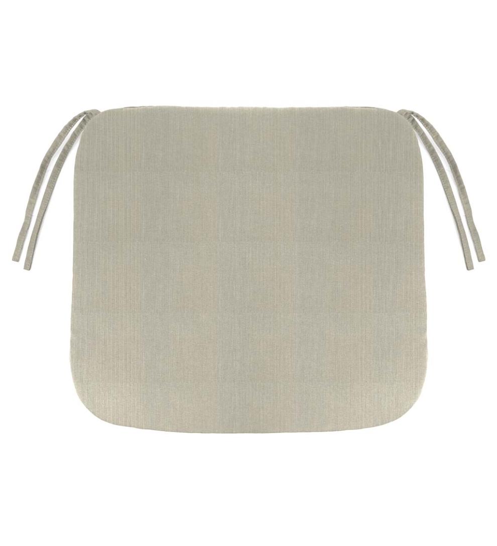 Plow &amp; Hearth Outdoor Furniture Cushions | Outdoor Living Sunbrella Chair Cushion With Ties, 19½"X 19"X 3" - Bandana