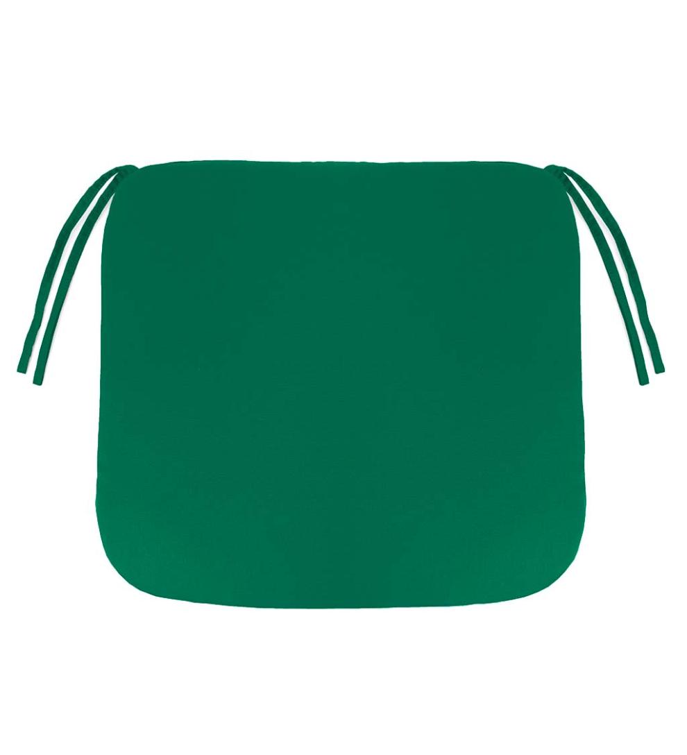 Plow &amp; Hearth Outdoor Furniture Cushions | Outdoor Living Sunbrella Chair Cushion With Ties, 19½"X 19"X 3" - Bandana