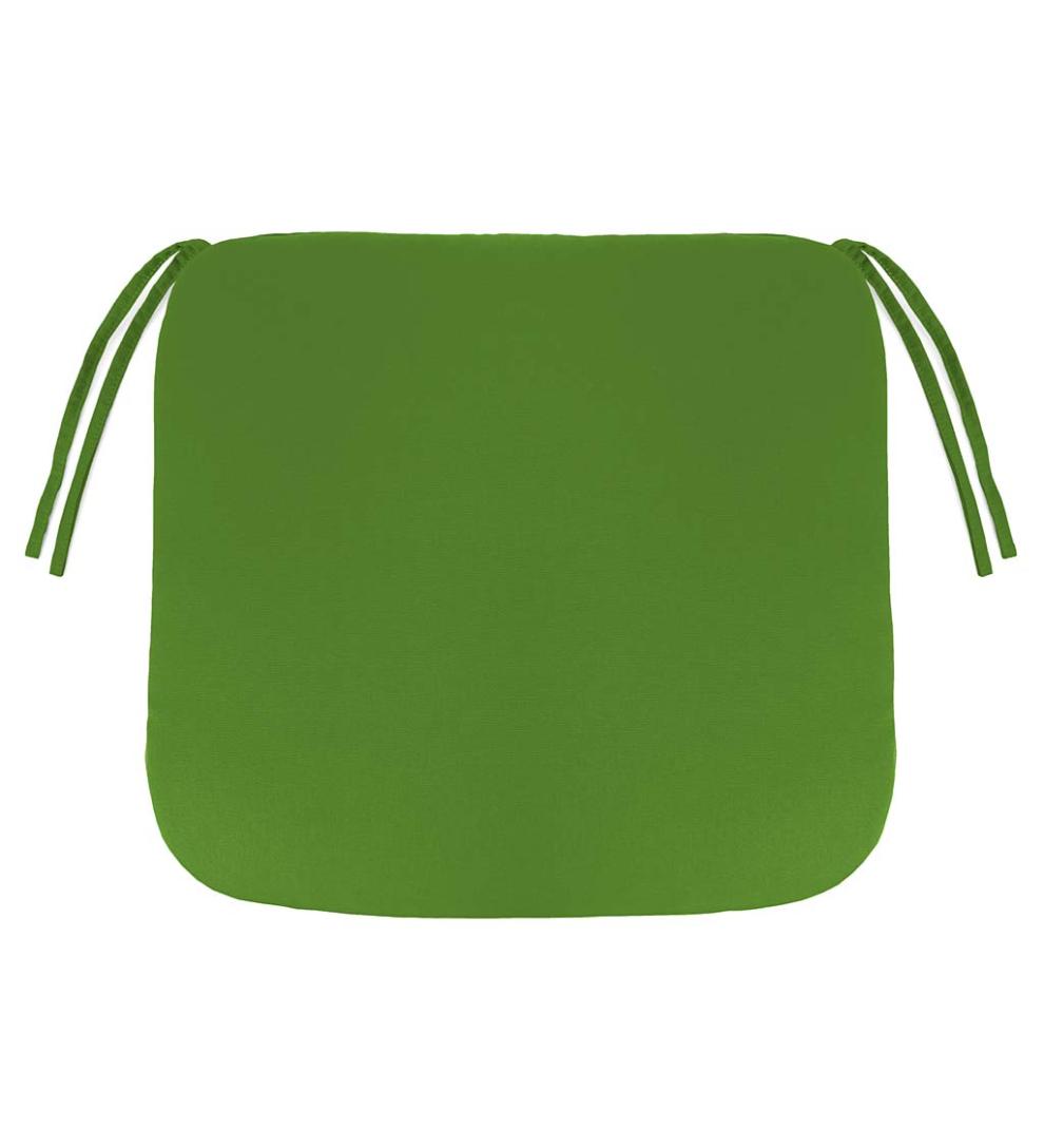 Plow &amp; Hearth Outdoor Furniture Cushions | Outdoor Living Sunbrella Chair Cushion With Ties, 19½"X 19"X 3" - Bandana