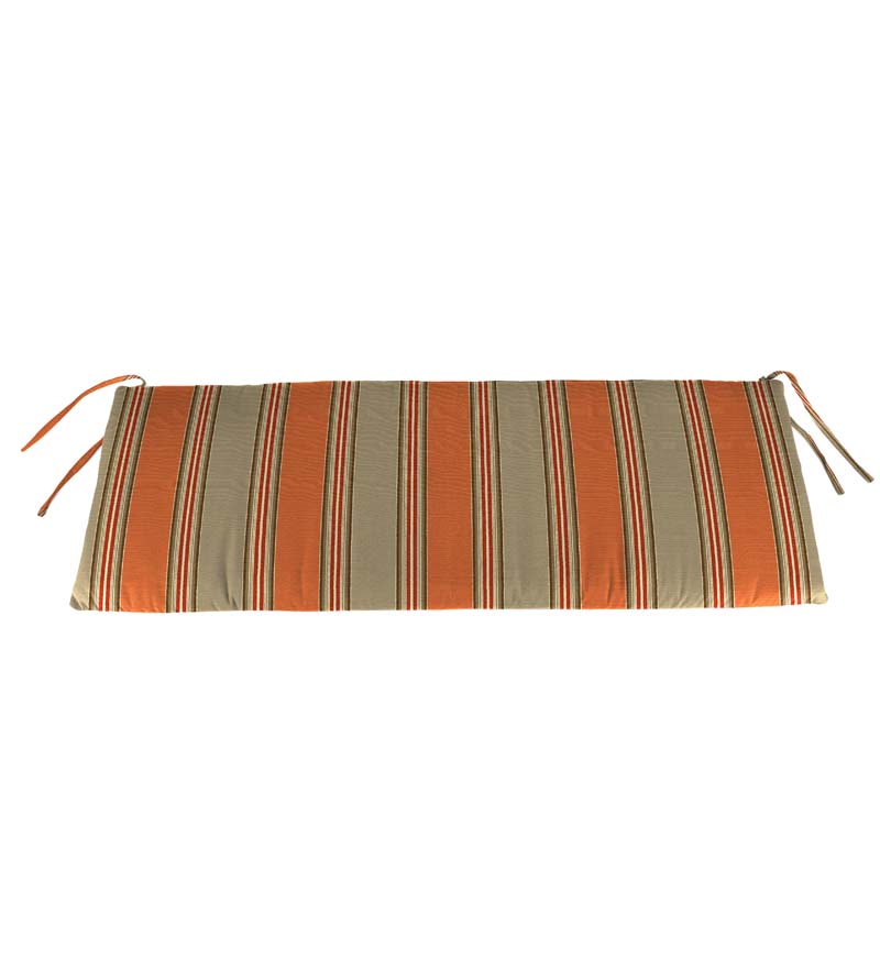 Plow &amp; Hearth Outdoor Furniture Cushions | Outdoor Living Sunbrella Classic Swing/Bench Cushion, 41" X 20" X 3" - Bandana